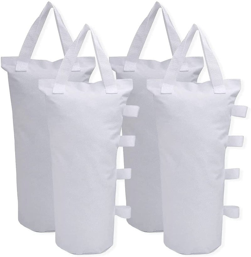 Ikerall Canopy Weights Bag Leg Weight for Pop up Canopy Tent  Sand Bags for Patio Umbrella Instant Outdoor Sun Shelter (4 Pack - White) - Image 1